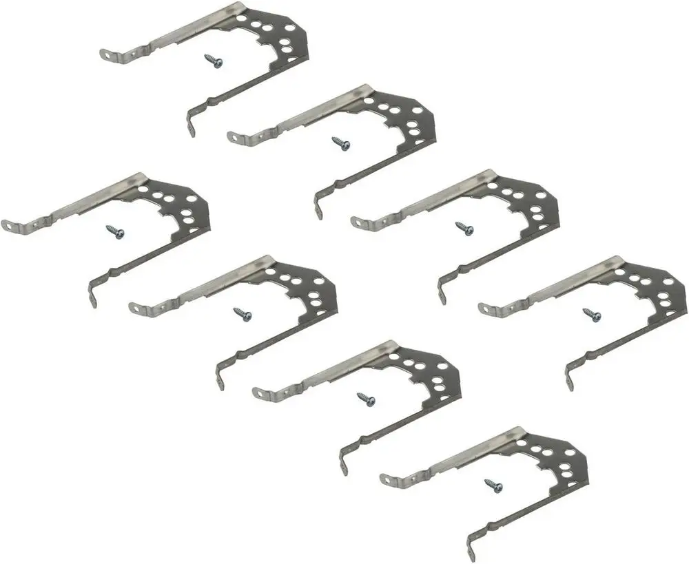 BOSCH Sattelbleche in Metall, steckbar, in einem Set von acht Stück, einschließlich Schrauben zur Befestigung.